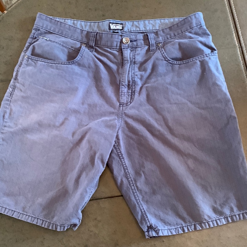 Vans shorts. Blue. 36”.  Inseam 10”